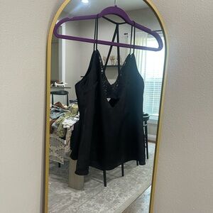 Misguided Black Lace Top